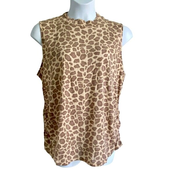 Skinnygirl Jeans Safari Abstract Cheetah Print Sleeveless Top 2X NEW NWT - Picture 2 of 10